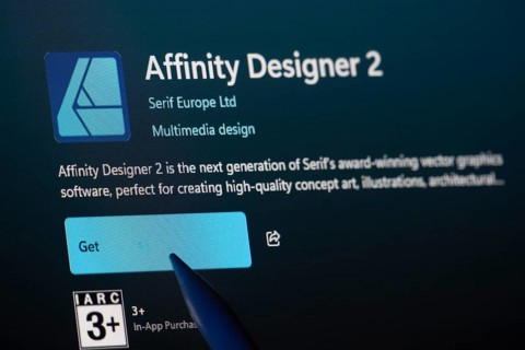 Dhaka, Bangladesh- 19 Sep 2025: A close-up of the Affinity Designer 2 app from the Microsoft Store
