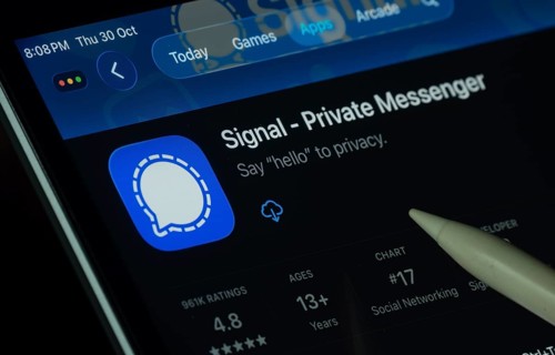 Dhaka, Bangladesh- 30 Oct 2025: Signal app displayed on a iPad screen in dark mode with a digital