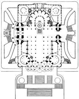 Floor plan of the Basílica i Temple Expiatori de la Sagrada Família, known as Sagrada Família,