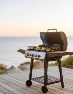 Cooking vegetables on grill outdoors, healthy lifestyle with healthy food, close up of grill with