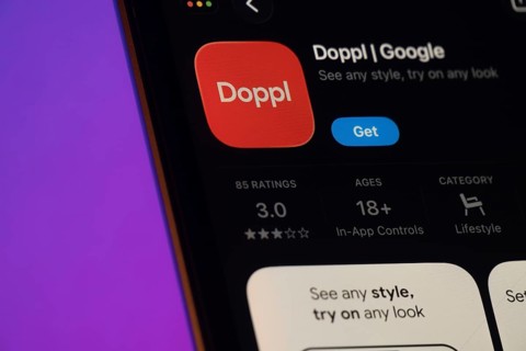 Dhaka, Bangladesh- 24 Oct 2025: A iPad screen displaying the Doppl Google app on App store