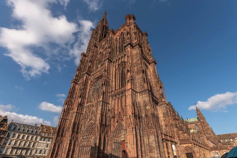 Strasbourg's Notre Dame Cathedral stands majestically there. Its magnificent architectural details