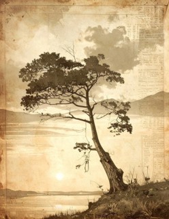 Grunge old public newspaper, texture background wallpaper illustration, vintage tattered yellow