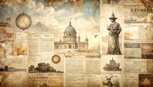 Grunge old public newspaper, texture background wallpaper illustration, vintage tattered yellow