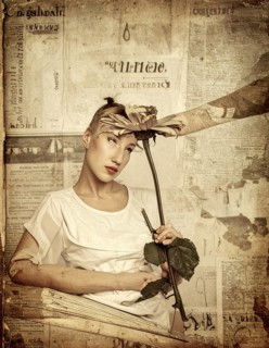 Grunge old public newspaper, texture background wallpaper illustration, vintage tattered yellow