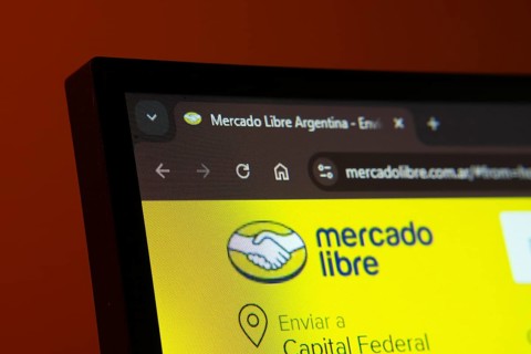 Dhaka, Bangladesh- 02 June 2025: Close-up of a computer screen displaying the Mercado Libre web