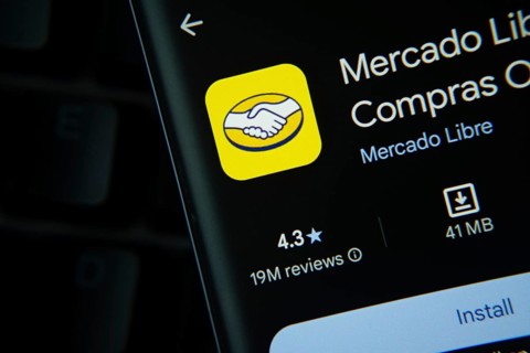 Dhaka, Bangladesh- 27 July 2025: Mercado Libre app from Google Playstore is displayed on a