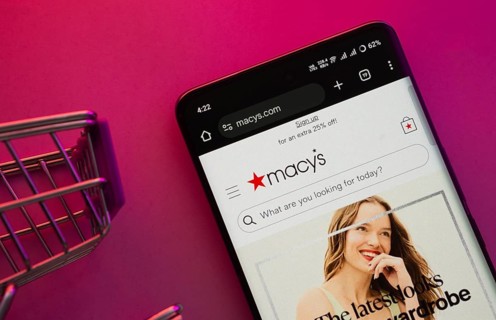 Dhaka, Bangladesh- 23 June 2025: A smartphone displaying the Macy's website with a shopping cart is