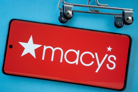 Dhaka, Bangladesh- 03 July 2025: Smartphone screen showing the Macy's logo with shopping cart