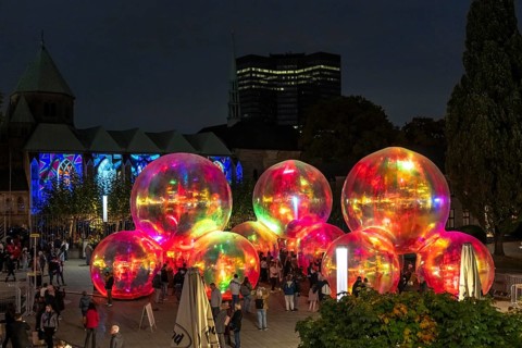 The 10th Essen Light Festival, in the city centre, second largest light art festival in Germany,