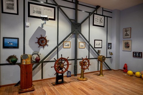 Exhibition room of the Namibia Maritime Museum, Africa's largest maritime museum, Old Power