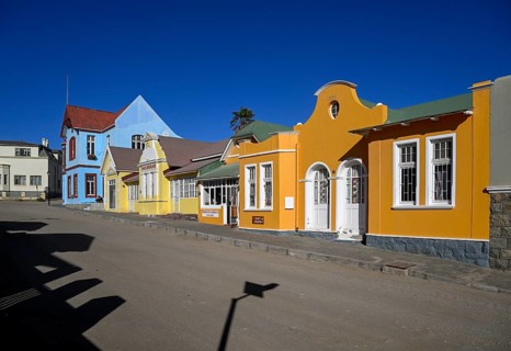 Colonial house facades in the Bergstraße, Lüderitz, Karas region, Namibia