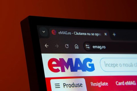 Dhaka, Bangladesh- 03 Oct 2025: Close-up of a computer screen displaying the Emag web interface in