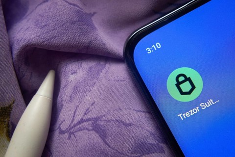 Dhaka, Bangladesh- 30 Sep 2025:Trezor app icon is seen on smartphone