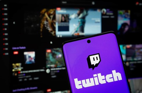 Dhaka, Bangladesh - Twitch 2025: The logo of the Twitch is displayed on a smartphone screen, and