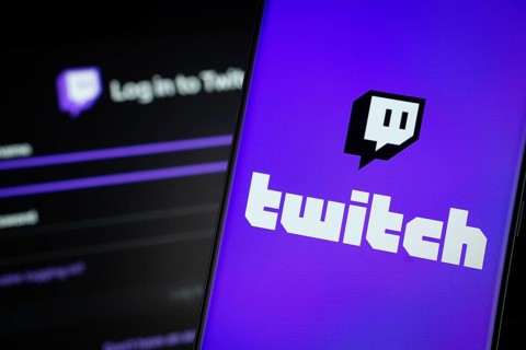 Dhaka, Bangladesh- 30 Sep 2025: Twitch logo is displayed on a smartphone screen, with the Twitch
