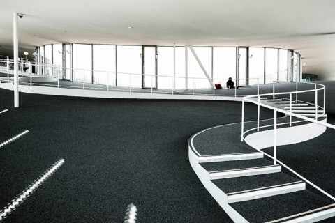 Interior view, Rolex Learning Centre, École polytechnique fédérale de Lausanne, EPFL, Lausanne,