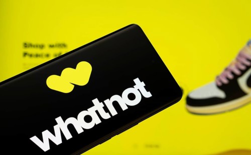 Dhaka, Bangladesh - 18 Sep 2025: The logo of Whatnot is displayed on a smartphone screen, and the