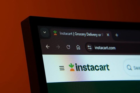Dhaka, Bangladesh- 02 June 2025: Close-up of a computer screen displaying the Instacart web