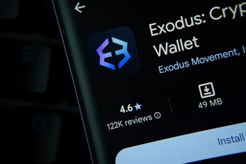 Dhaka, Bangladesh- 27 July 2025: Exodus app from Google Playstore is displayed on a smartphone