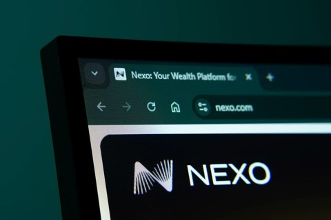 Dhaka, Bangladesh- 02 June 2025: Close-up of a computer screen displaying the nexo web interface in