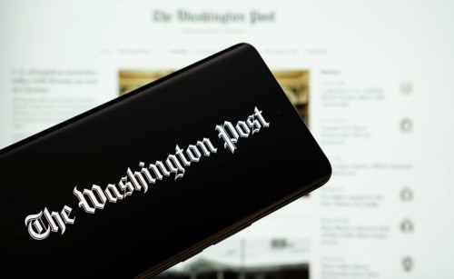 Dhaka, Bangladesh - 18 March 2025: The logo of the wall street journal is displayed on a smartphone
