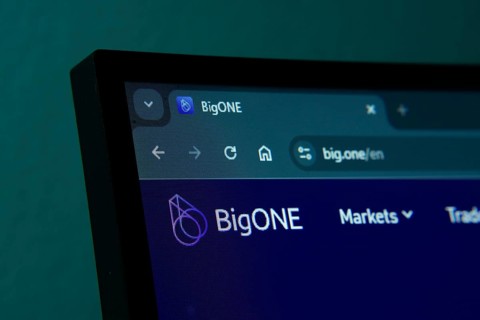 Dhaka, Bangladesh- 02 June 2025: Close-up of a computer screen displaying the BigONE web interface