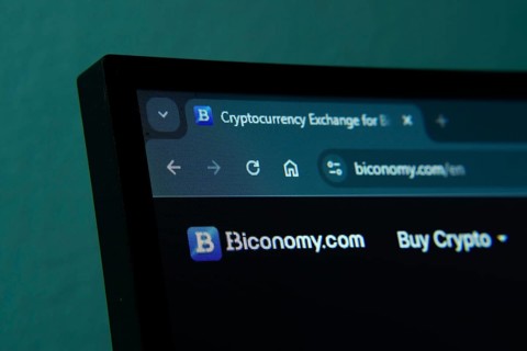 Dhaka, Bangladesh- 02 June 2025: Close-up of a computer screen displaying the Biconomy web