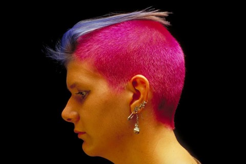Teenage girl in punk look, Bavaria, Germany