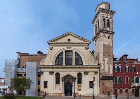 San Trovaso church around 1590, in the district of Dosoduro, Venice, Veneto, Italy