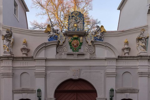 Portal of the Cathedral Abbey, 1753—1755, Bautzen, Upper Lusatia, Saxony, Germany