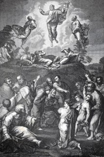 The Transfiguration of Christ on Mount Tabor, authentic, digitally restored reproduction from a