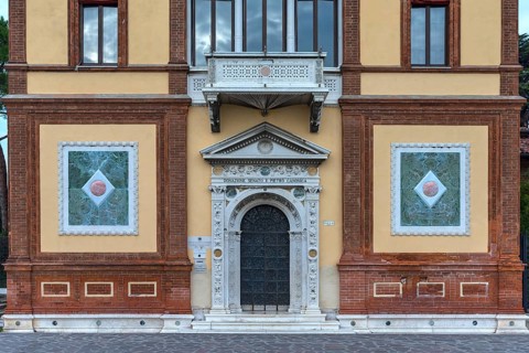 Renaissance palace, former Palazzina Canonica, today Library for Adriatic Studies, Venice, Veneto,
