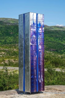World war II memorial, yugoslavian prisoners in Norway, near Bjørnfjell railway station at road