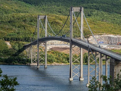 Tjeldsundbrua bridge south of Harstad, Norway