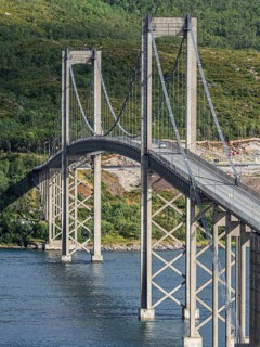 Tjeldsundbrua bridge south of Harstad, Norway