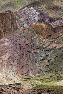An impressive image of mountains that fascinate with their variety of colors and natural patterns,