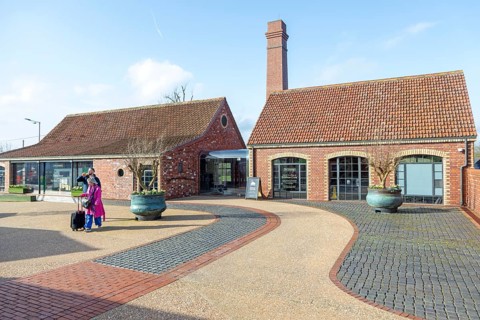 The Creamery farm shop cafe renovated buildings, Castle Cary railway station, Castle Cary,