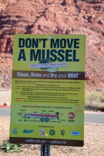 Lee's Ferry, Arizona - Instructions and equipment at the Lee's Ferry boat launch site on the