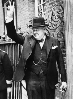 Winston Churchill, important statesman, particularly during the Second World War. Prime Minister,