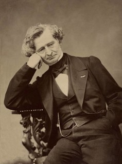 Louis Hector Berlioz 1863. Portrait. French musician, composer, Romantic music critic. One of his