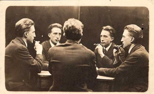 Marcel Duchamp, French-American artist, five-fold portrait dated 21 June 1917, New York, USA