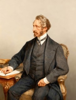 Portrait of Edward George Earle Lytton Bulwer-Lytton, 1803 - 1873, an English politician, poet and