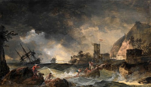 Claude Joseph Vernet (14 August 1714 - 3 December 1789), French painter, here his work, Storm,
