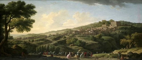 Claude Joseph Vernet (14 August 1714 - 3 December 1789), French painter, here his work, Villa at