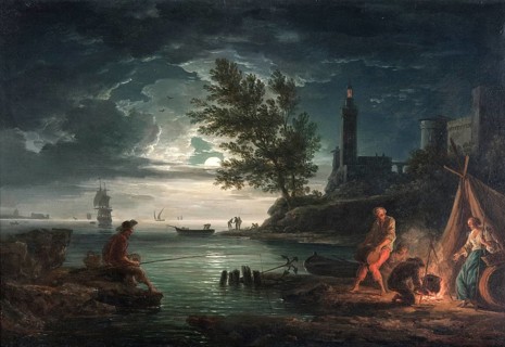 Claude Joseph Vernet (14 August 1714 - 3 December 1789), French painter, here his work, The four