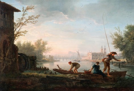 Claude Joseph Vernet (14 August 1714 - 3 December 1789), French painter, here his work, The four