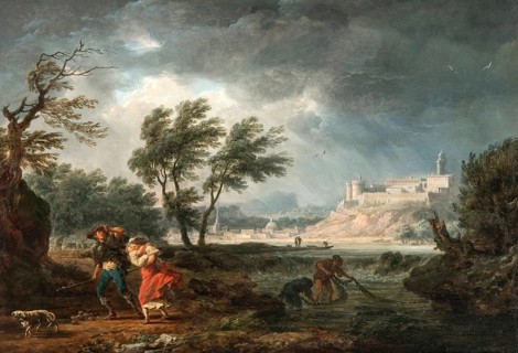 Claude Joseph Vernet (14 August 1714 - 3 December 1789), French painter, here his work, The four