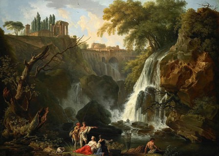 Claude Joseph Vernet (14 August 1714 - 3 December 1789), French painter, here his work, The Cascade