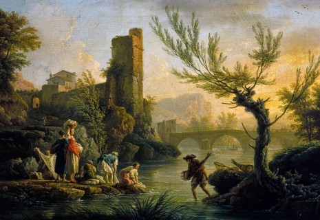 Claude Joseph Vernet (14 August 1714 - 3 December 1789), French painter, here his work, Paysage